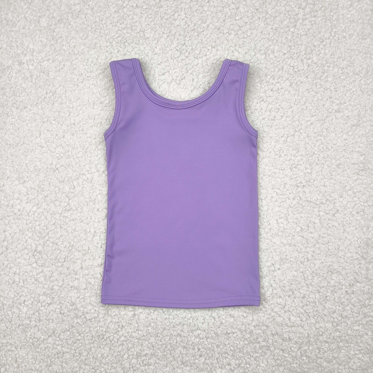 preorder GT0990 Pure Purple Yoga Milk Silk Sleeveless Top Shirts Girls Boutique Outfits 202503