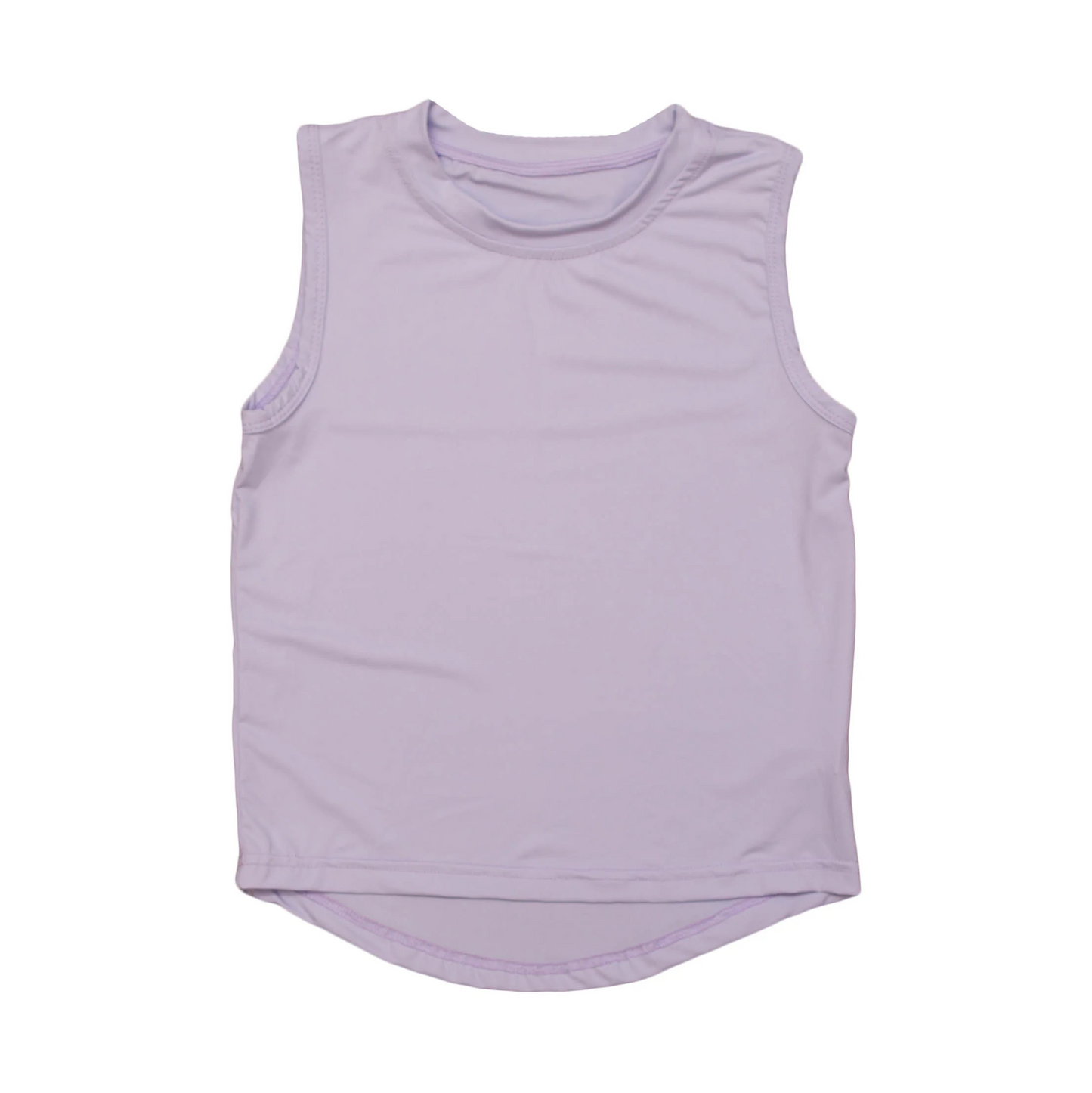 preorder GT0995 Pure Grey Purple Yoga Milk Silk Sleeveless Top Shirts Girls Boutique Outfits 202503