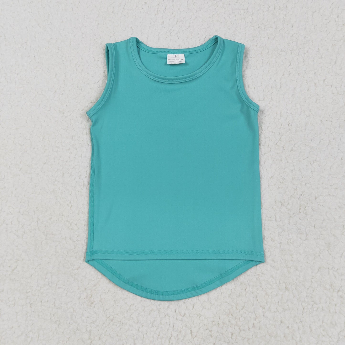 GT1018 Pure Mint Green Yoga Milk Silk Sleeveless Top Shirts Girls Boutique Outfits 202505 RTS