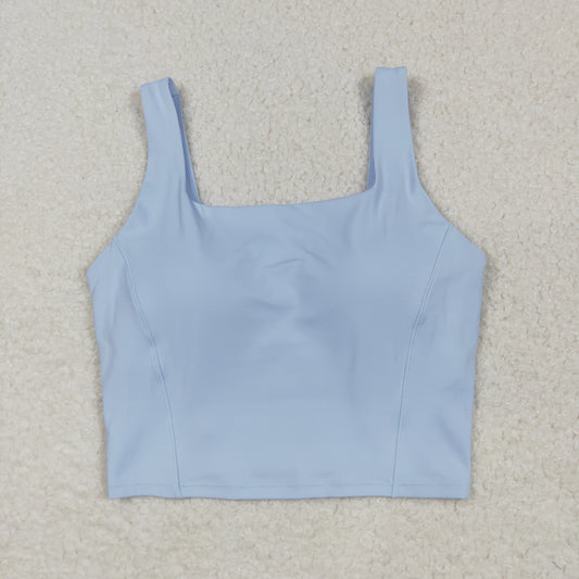 GT1054 Pre-Order Adult Women's Light Blue Yoga Vest 202506 Local Warehouse