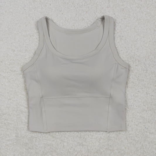 GT1055 Pre-Order Adult Women's Light Grey Yoga Vest 202506 Local Warehouse