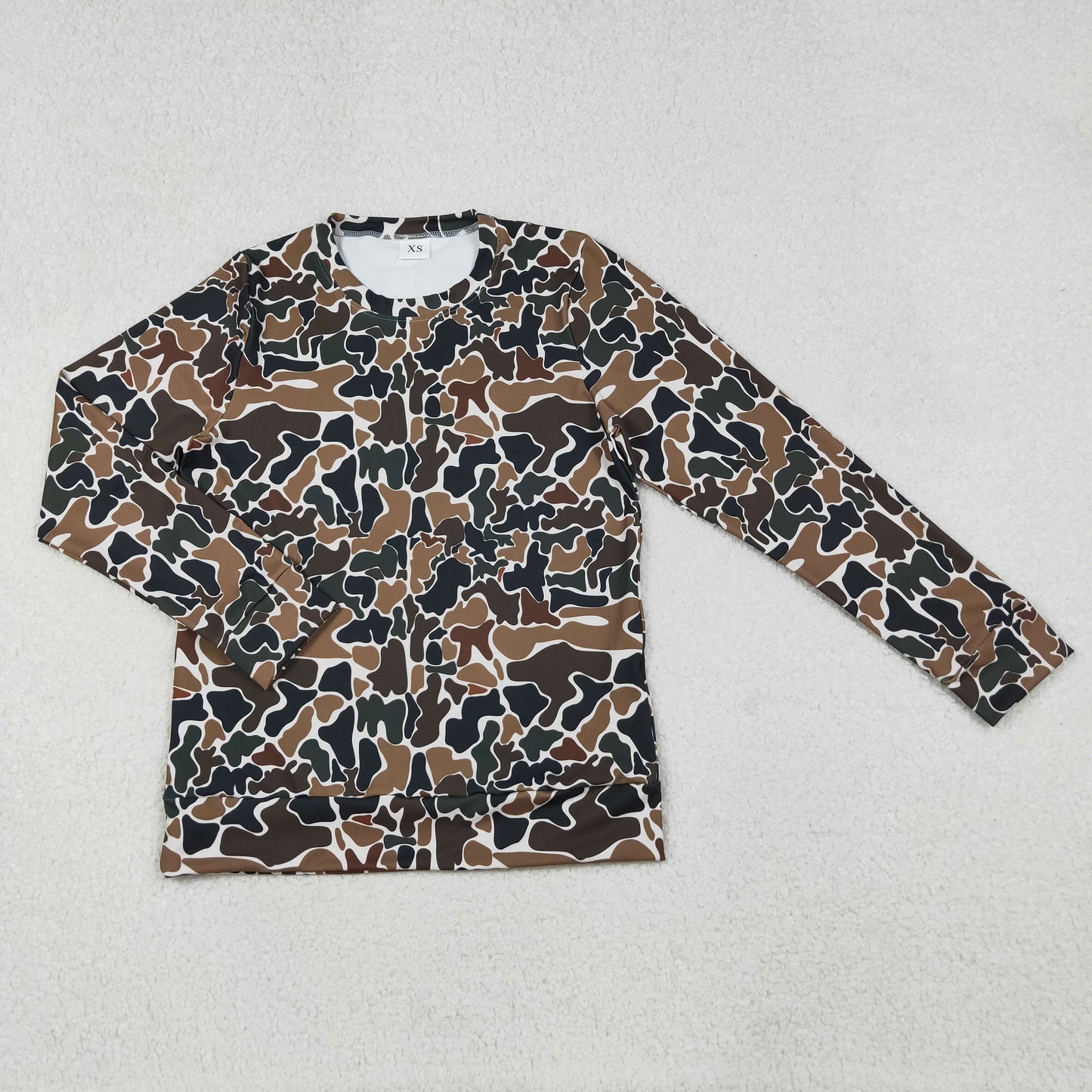 GT1122 Adult Women's Brown-Green Camouflage Long Sleeve Top 202510 RTS