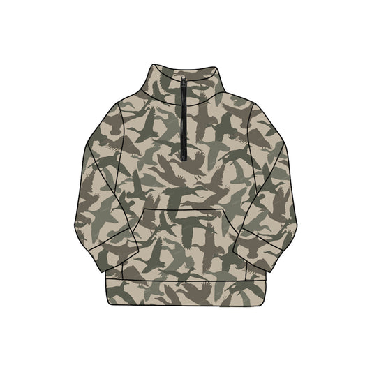 GT1176 preorder Adult female Hunting Clothes Gray Green Camouflage Zipper Collar Long Sleeve Yoga Top 202508