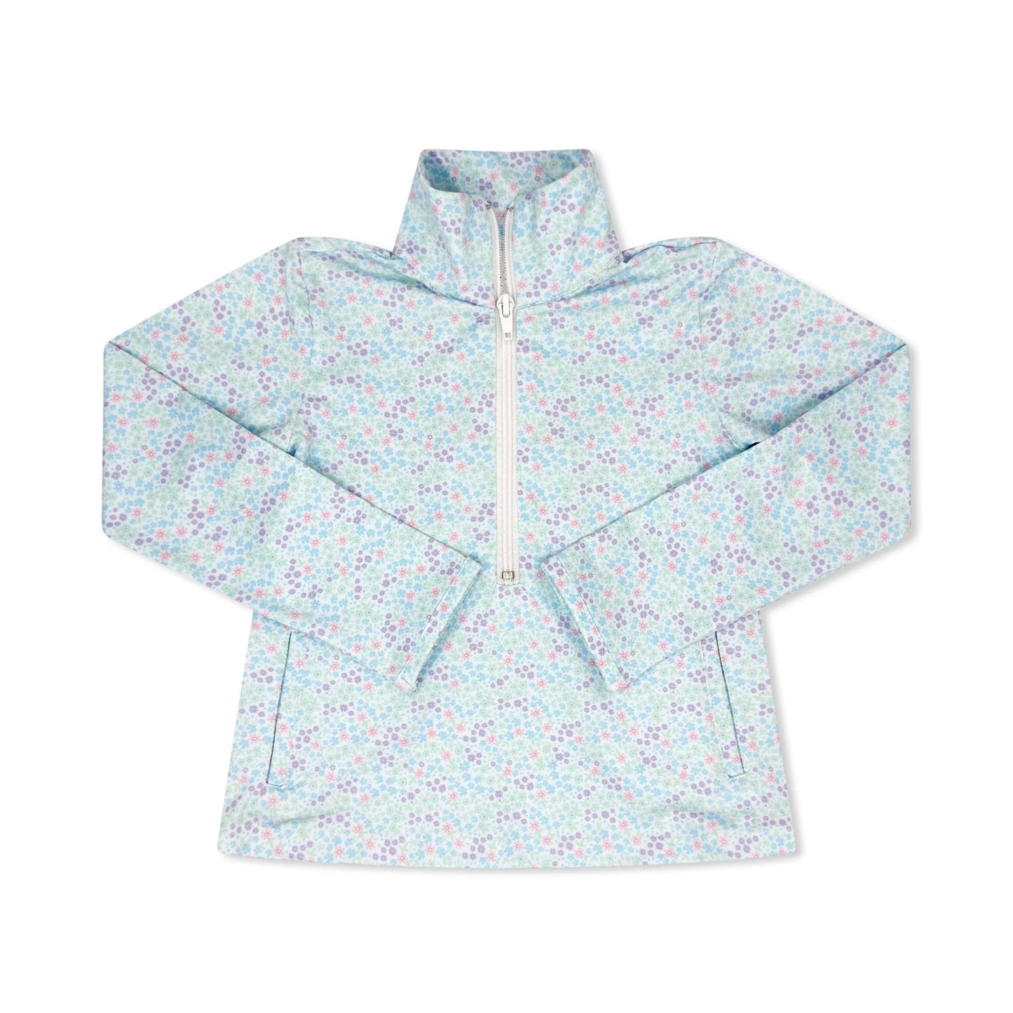 preorder GT1182 Zip up Collar Floral Long Sleeve Girls Yoga Top 202508