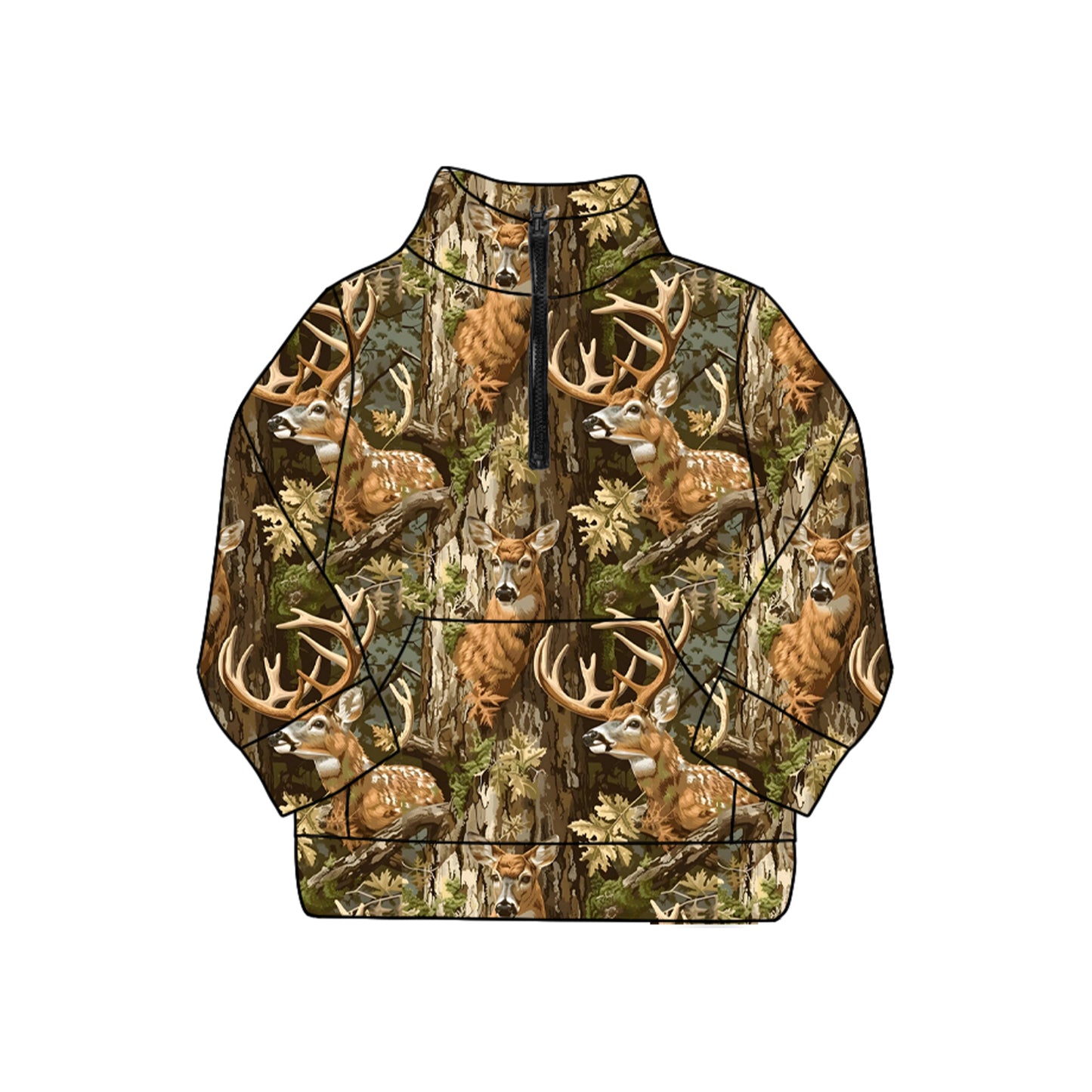 MOQ 8 GT1213 preorder Adult female Deer Hunting Camouflage Zipper Collar Long Sleeve Yoga Top 202509