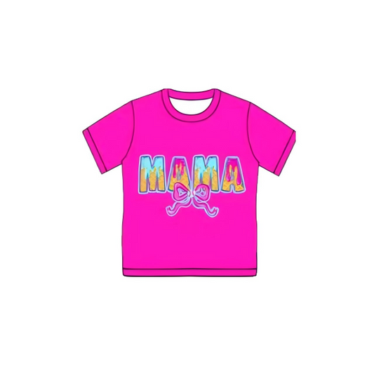 MOQ 8 Preorder GT1311 Adult Female MAMA Rise Red Short Sleeve Top 202510