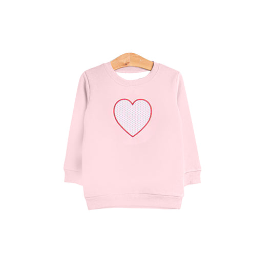 MOQ 5 Preorder GT1390 Valentines Day Love Pink Long Sleeve Girls Tops 202510
