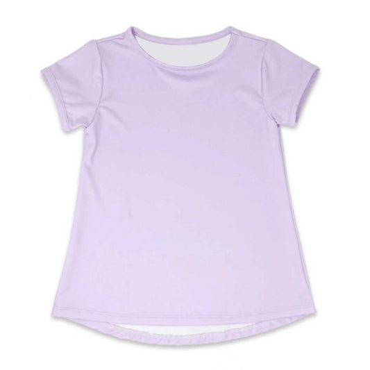MOQ 5 PCS Preorder GT1453 Light Purple Short Sleeve Girls Yoga Tops 202511