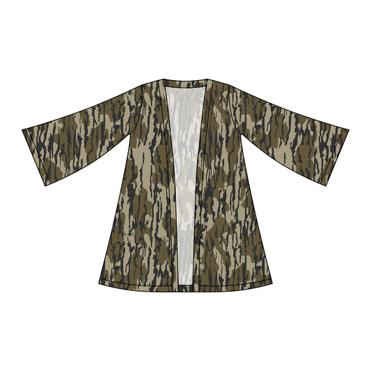 MOQ 5 PCS Preorder GT1497 Army Green Camouflage Cardigan Long Sleeve Girls Tops 202511