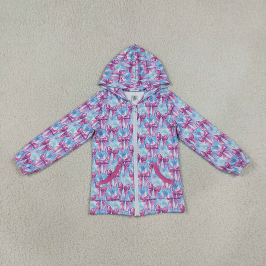 GT1674 Coquette Bows Purple Yoga Hoodie Kids Girls Coat