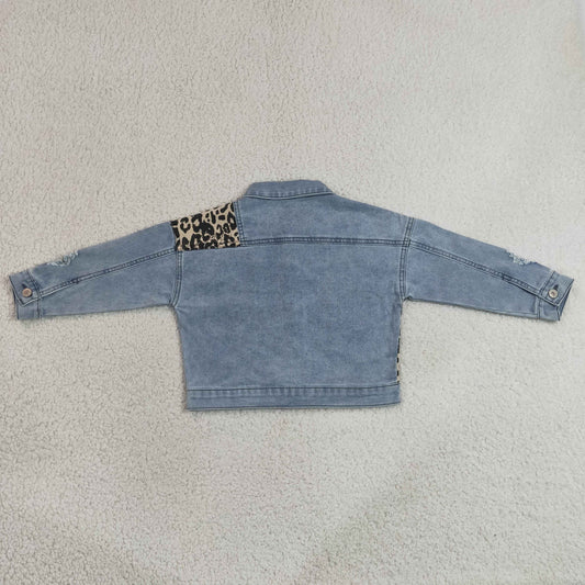 GT1730 Leopard Blue Boy & Girl Denim Jacket