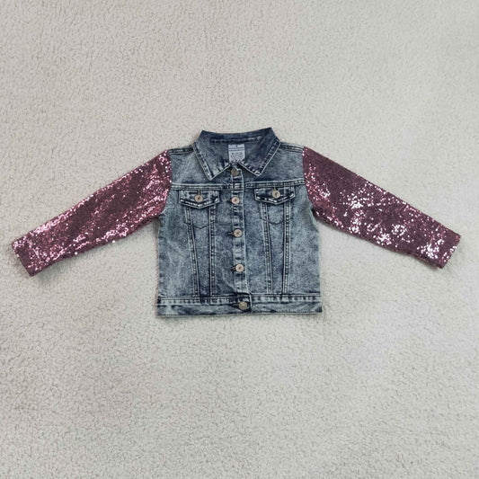 GT1731 Sequined Blue Boy & Girl Denim Jacket