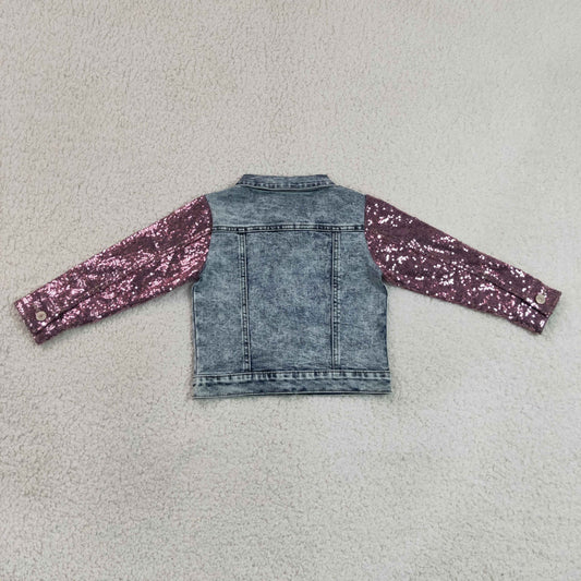 GT1731 Sequined Blue Boy & Girl Denim Jacket