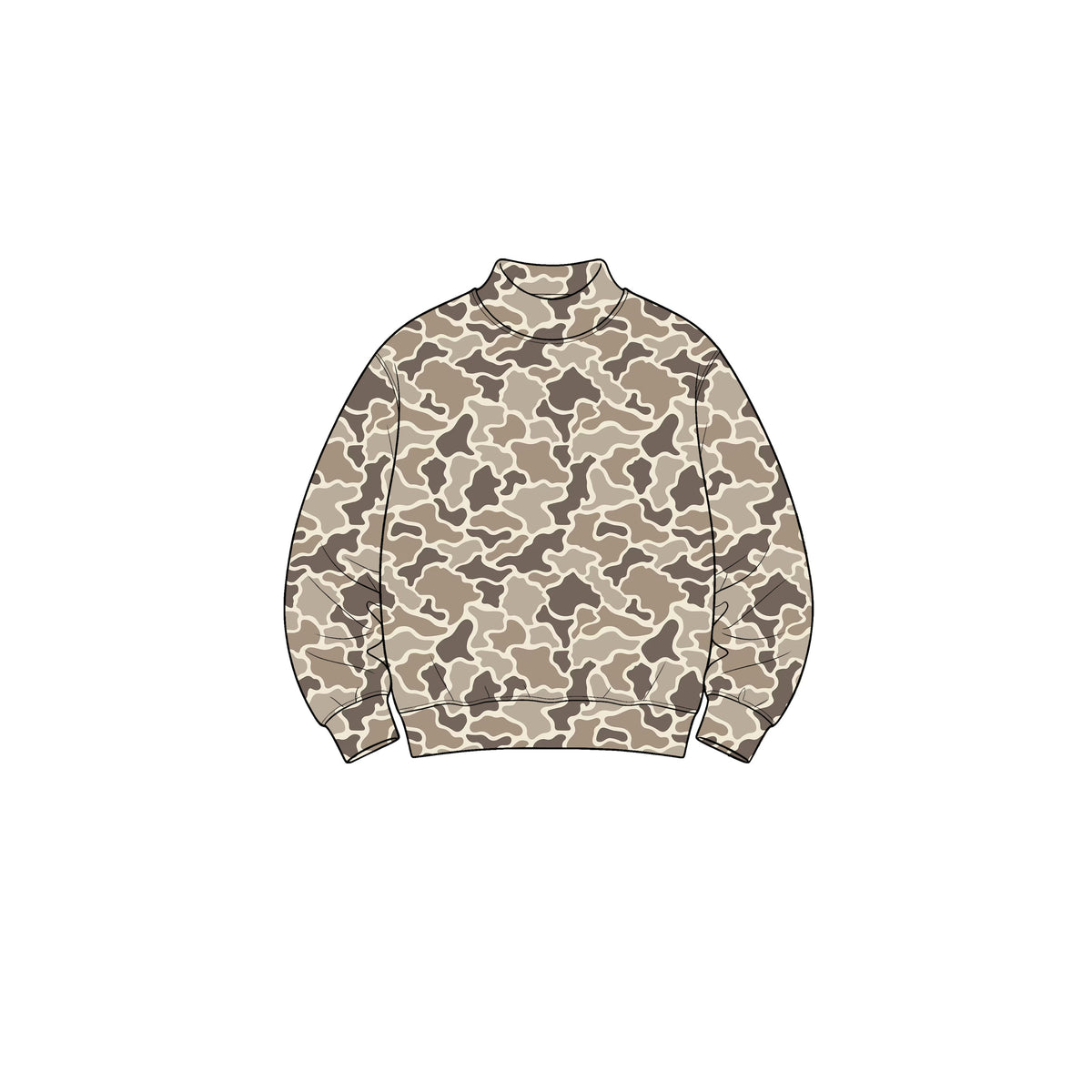 Preorder MOQ 5 pcs Each Style Fashion Hunting Camo Middle Neckline Kids Girls Long Sleeves Shirt Yoga Top 202609