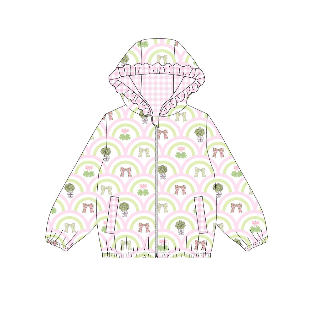 Preorder MOQ 5 pcs Each Style Saint Patrick Rainbows Bows Kids Matching Clothes