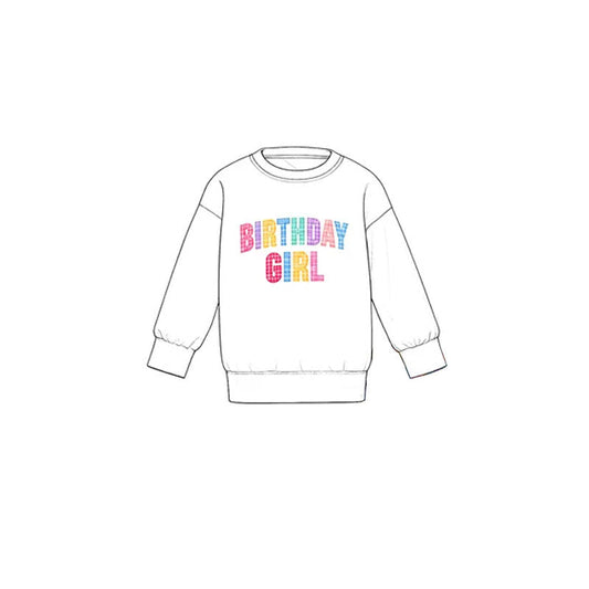 Preorder MOQ 5 pcs GLP4099 Birthday Girl Colorful Plaid Bows Girls Set