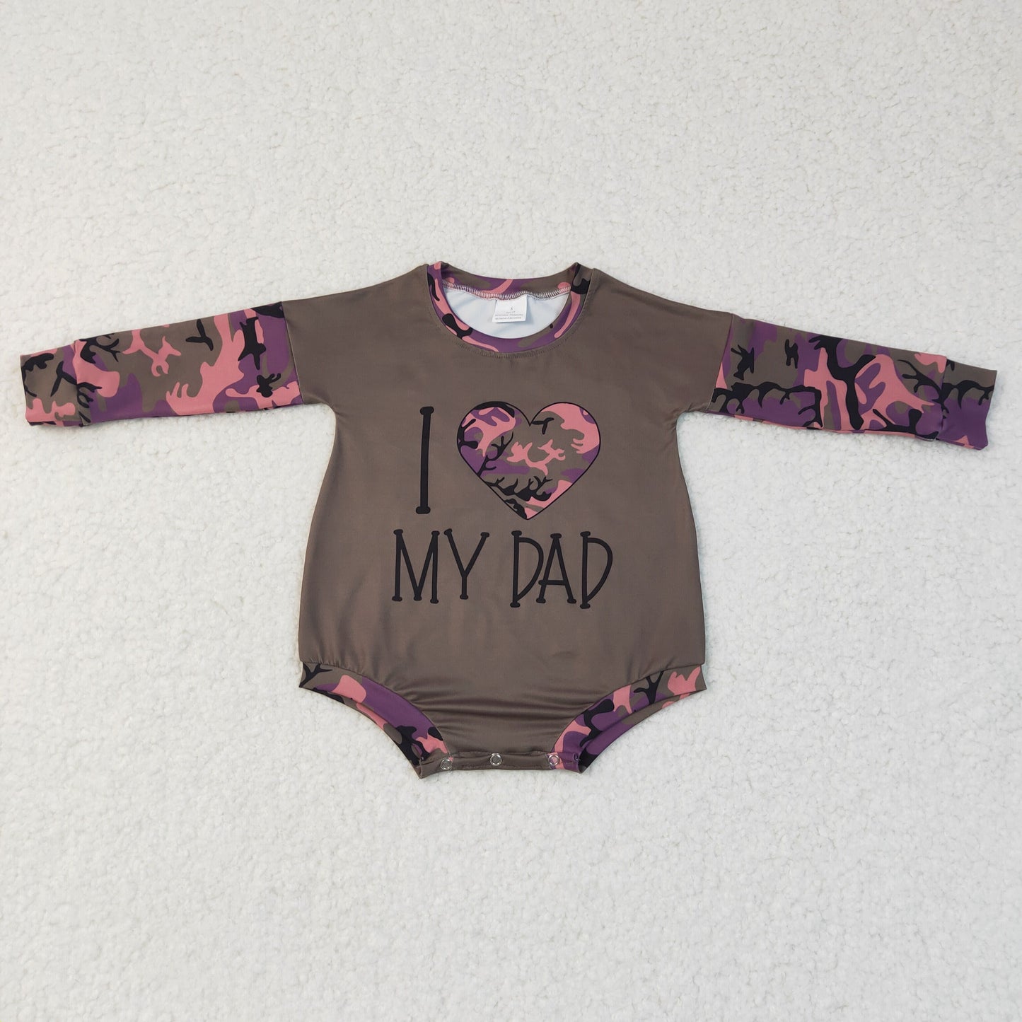 LR0237 Baby Girl Valentines Romper Dark Grey long sleeve Romper with briefs RTS 202412