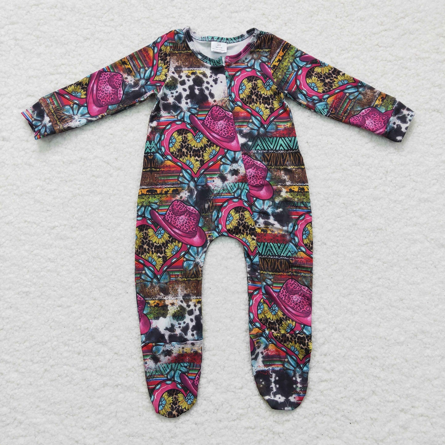 LR0247 Baby Girl Valentines Romper Rose Red Black long sleeve Romper with socks RTS 202412
