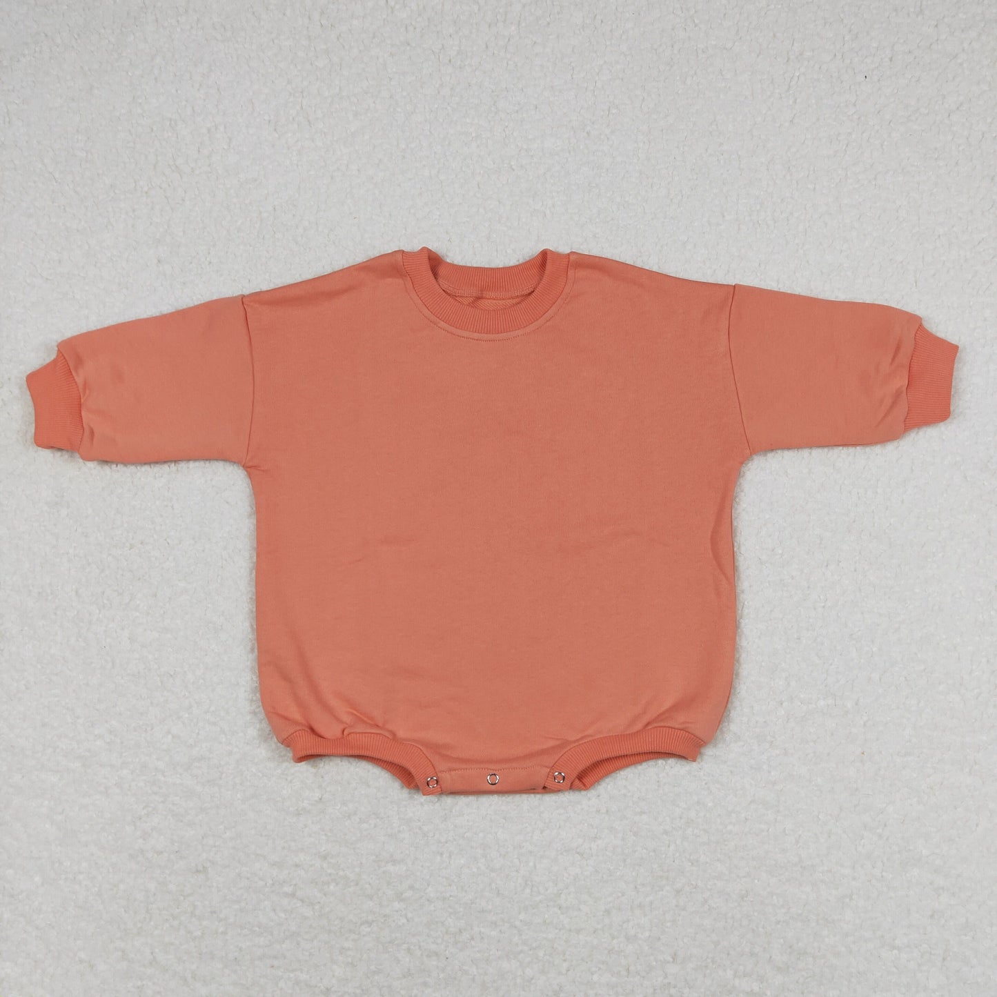 LR0929 Thick pure orange pink long sleeve romper high quality baby boy romper 20240401 RTS