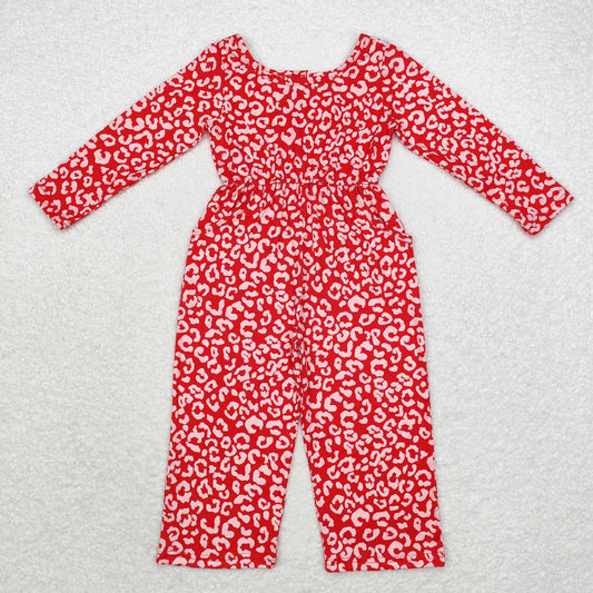 LR1139 Leopard print pocket long sleeve onesie high quality wholesale