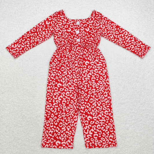 LR1139 Leopard print pocket long sleeve onesie high quality wholesale