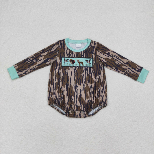 LR1576 Duck animal brown camouflage long-sleeved onesie