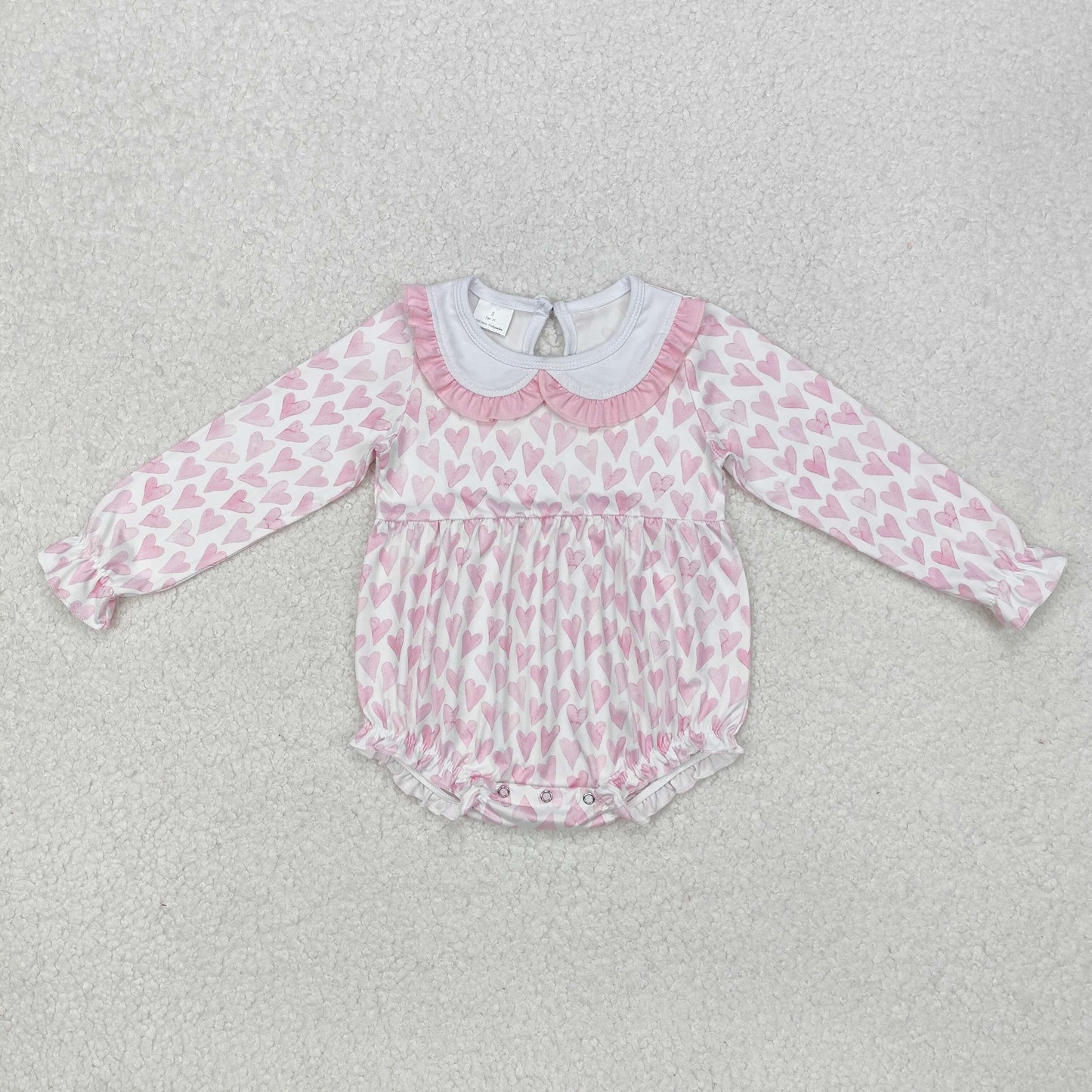 LR1899 Pink love Romper valentines girls boutique outfit RTS 202412