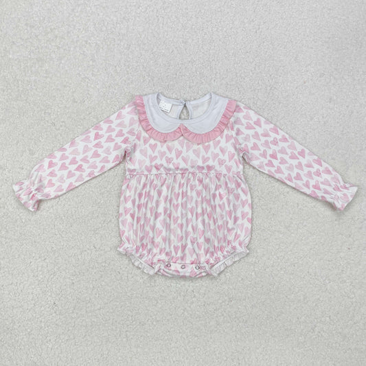 LR1899 Pink love Romper valentines girls boutique outfit  RTS 202412