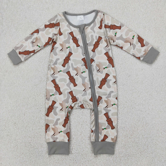 LR2063 Duck Bottle camouflage zip-up long-sleeved onesie 202503RTS