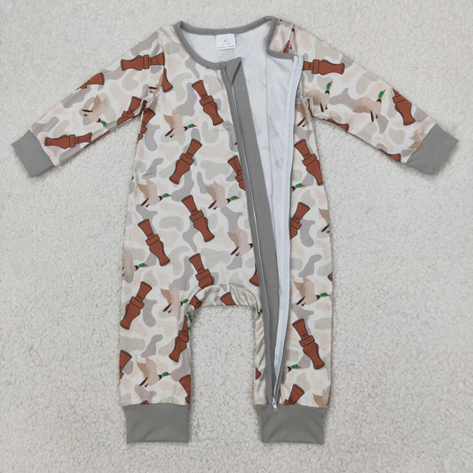 LR2063 Duck Bottle camouflage zip-up long-sleeved onesie 202503RTS