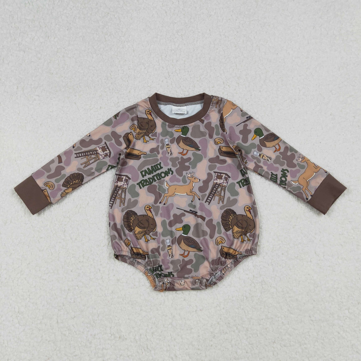 LR2440 Turkey Duck Hunting Clothes Long Sleeve Boys Bubble Romper 202509 RTS