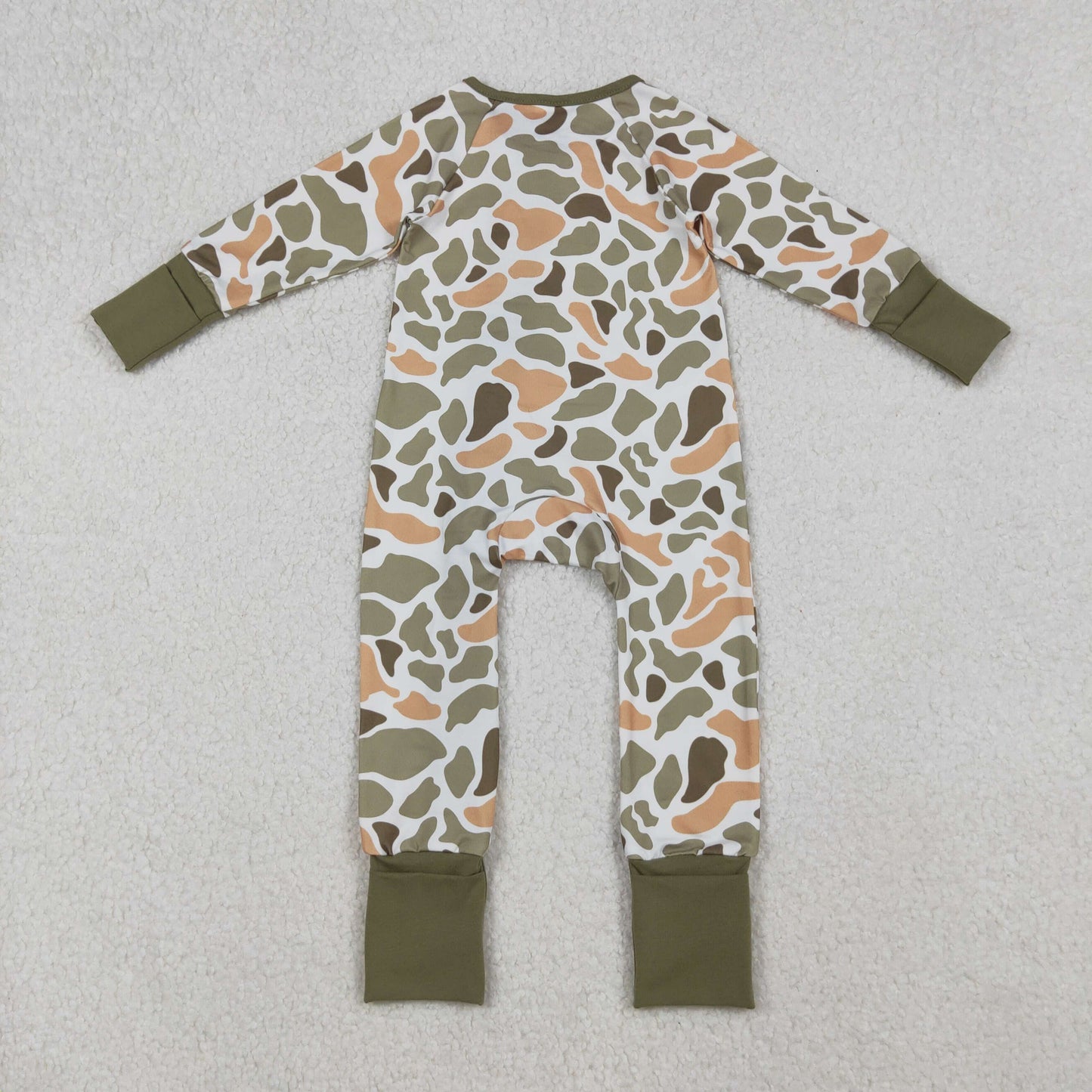 LR2578 Yellow Green Camouflage Long Sleeve Boys Romper 202509 RTS