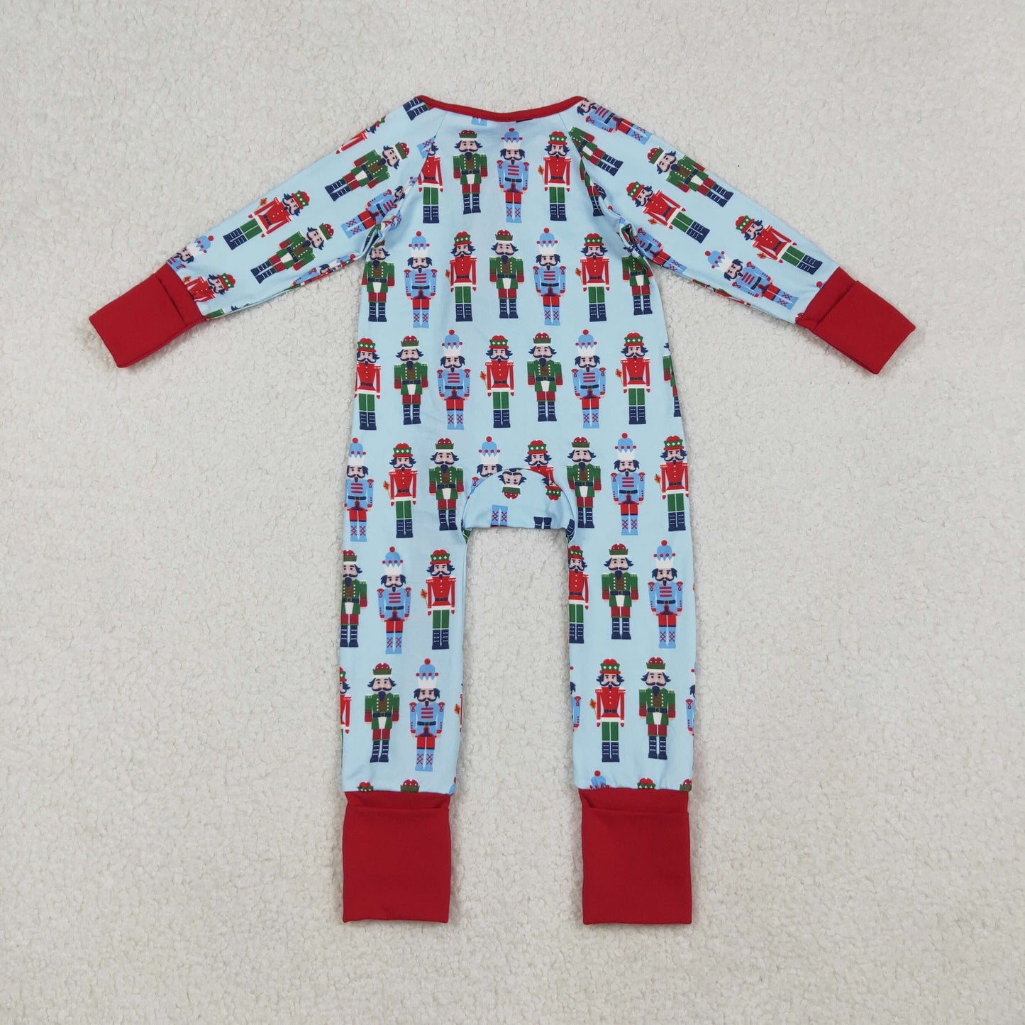 LR2599 Christmas Nutcracker Red Zipper Long Sleeve Boys Romper 202509 RTS