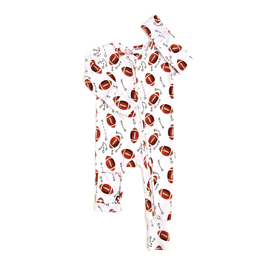 Preorder LR2604 Rugby Pattern White Zipper Long Sleeve Boys Romper 202508