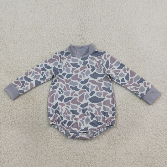 LR3260 Hunting Camo Middle Neckline Baby Bubble Romper