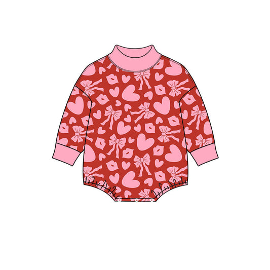 Preorder MOQ 5 pcs Each Style Valentine's Day Love Bows Mommy and Me Matching Clothes 202609