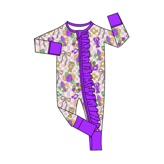 Preorder MOQ 5 pcs Each Style Mardi Gras Mask Kids Matching Clothes 202609