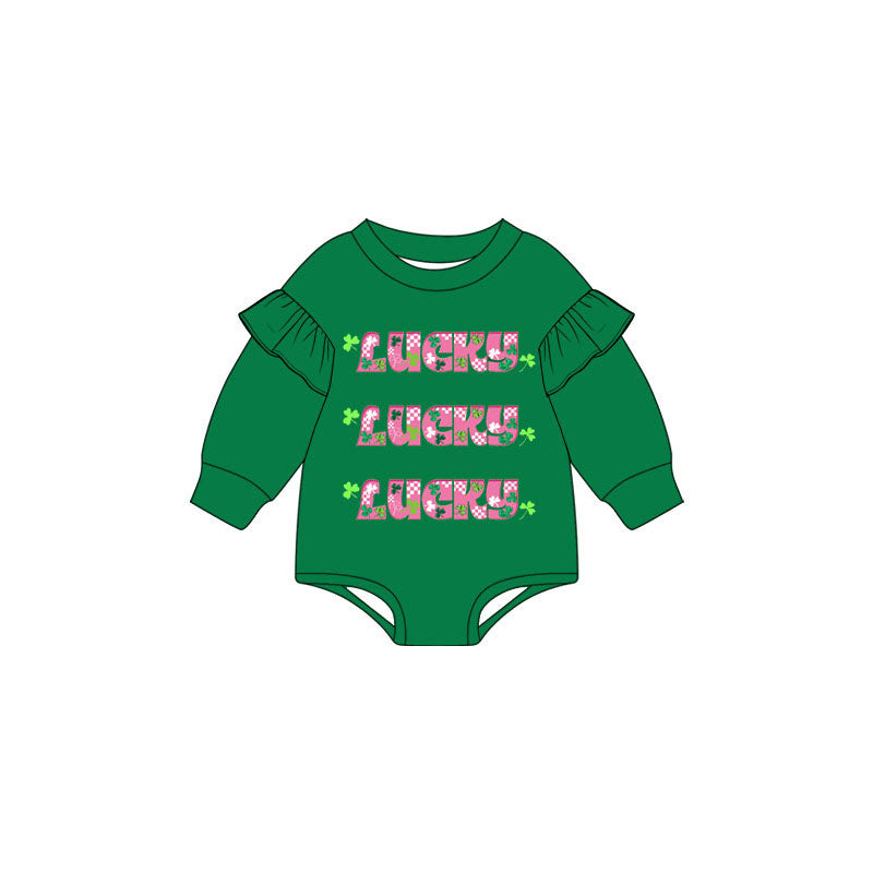 Preorder MOQ 5 pcs Each Style Saint Patrick Leaves Lucky Kids Matching Clothes