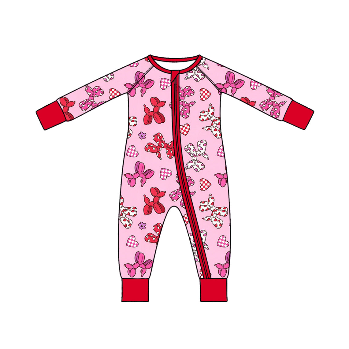 Preorder MOQ 5 pcs Each Style Valentine's Day Puppy Plaid Love Pajamas Kids Matching Clothes