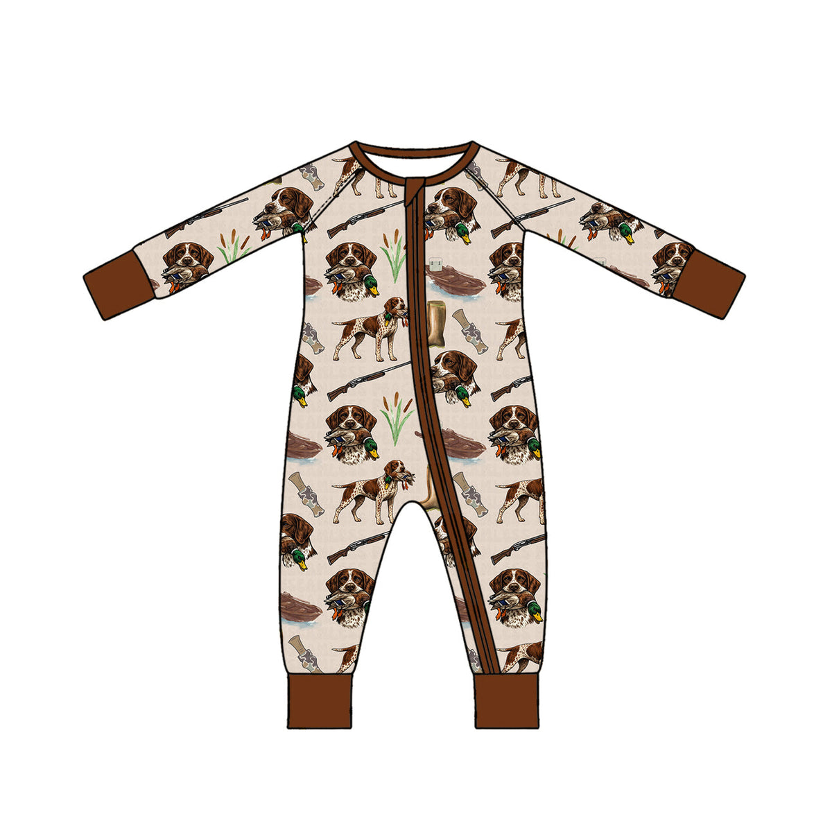 Preorder MOQ 5 pcs Each Style Puppy Duck Hunting Pajamas Kids Matching Clothes