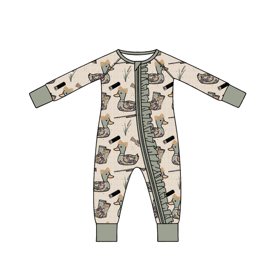 Preorder MOQ 5 pcs Each Style Duck Hunting Camo Pajamas Kids Matching Clothes