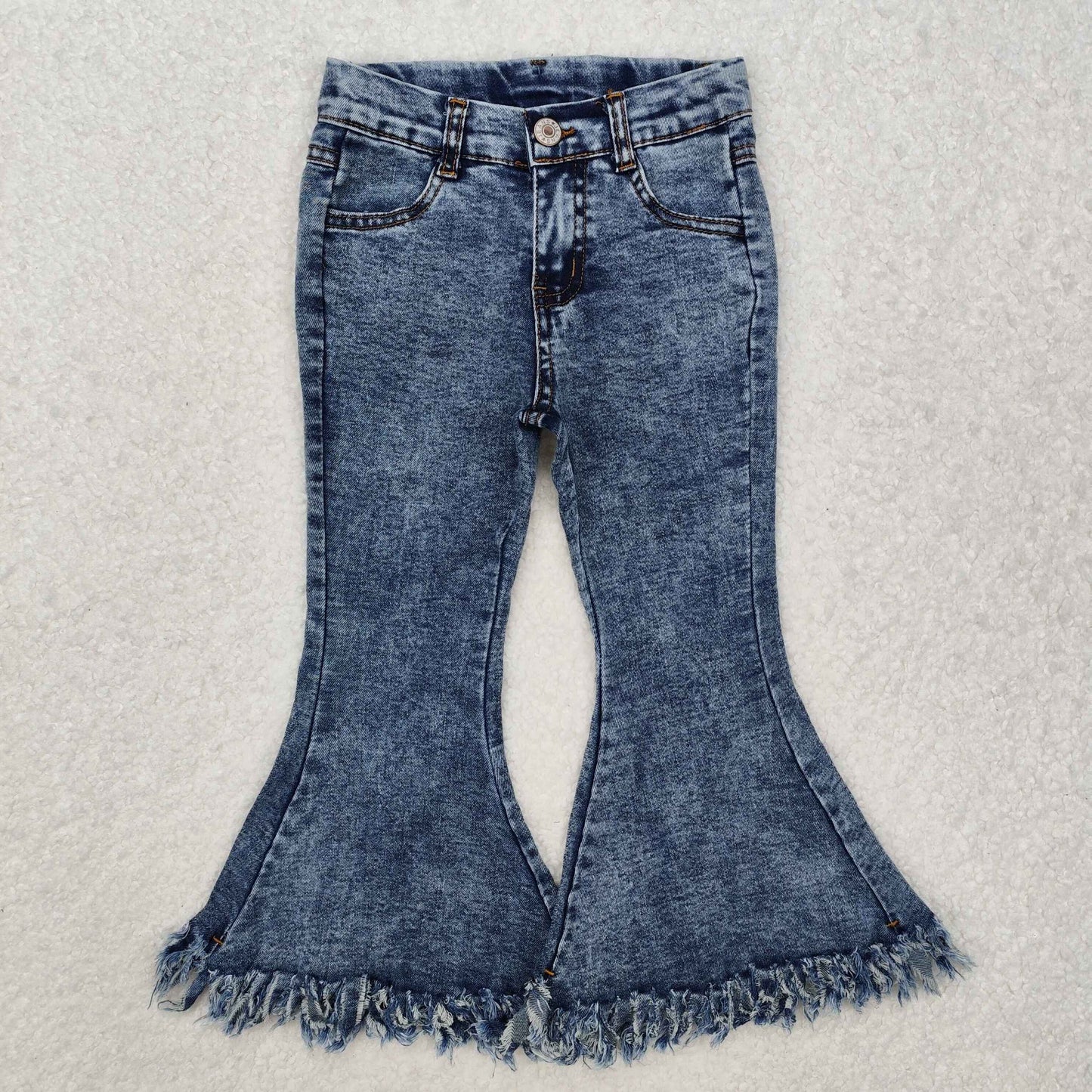P0132 New Dark Blue jeans Girls Bell Pants Denim Jeans RTS 202501