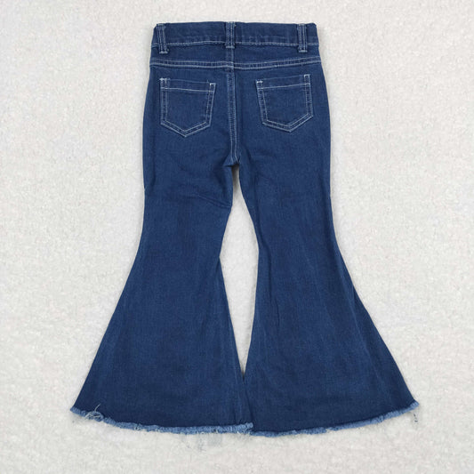 P0457 NO MOQ dark blue denim pants high quality girls jeans 20240408 RTS