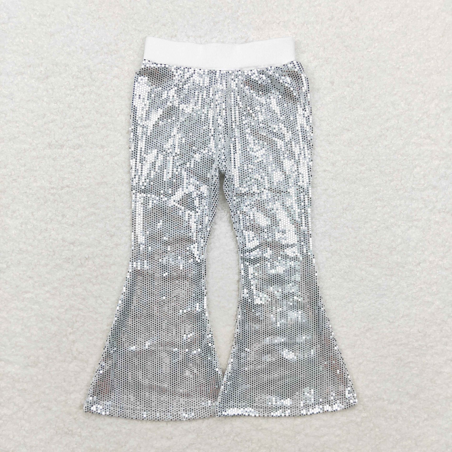P0496 Mesh silver sequin trousers high quality