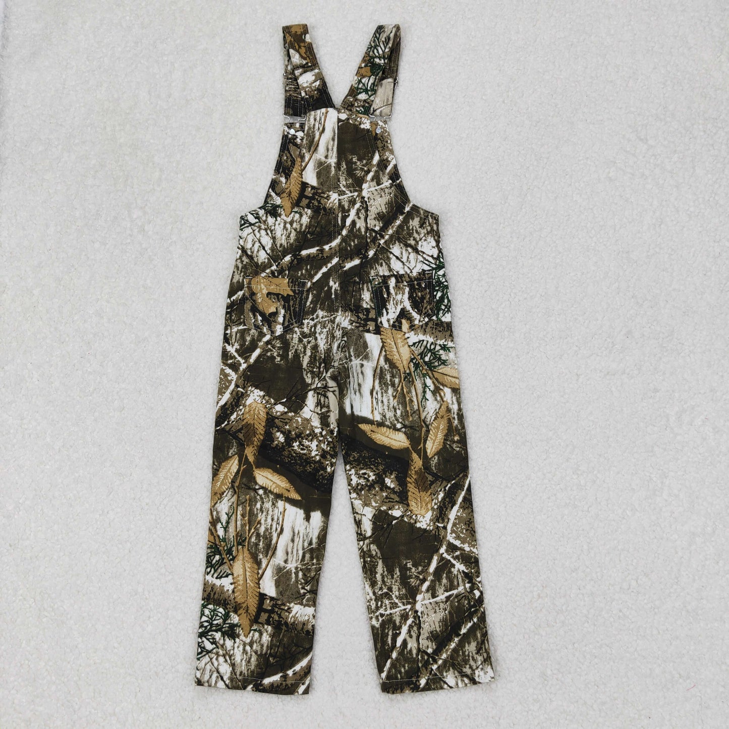 P0533 New Arrival Leaf camo strap denim pants overall jumpsuit 202503 RTS