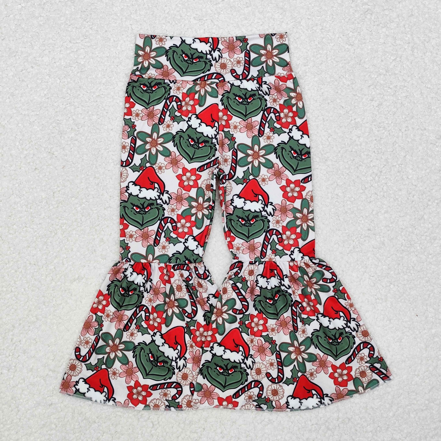 P0631 Cartoon grinch flower pants