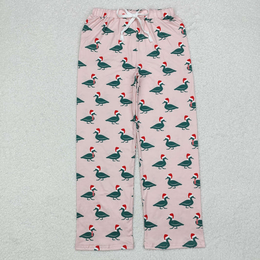 P0637 Adult Female Christmas Hat Ducks Pink Long Pants RTS 202509