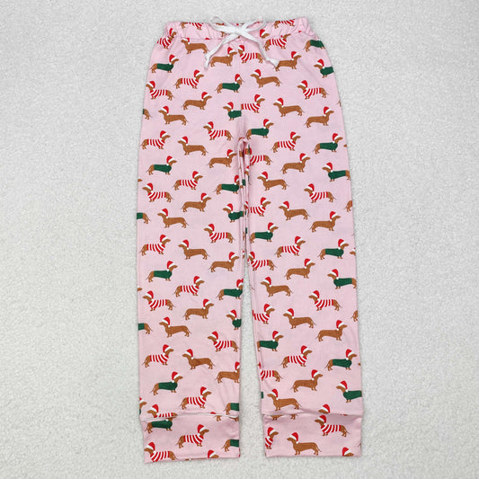 P0663 Adult Female Christmas Hat Puppy Pink Long Pants High Quality RTS 202509