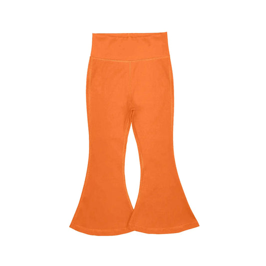 P0684 Orange Girls Yoga Bell Bottom Pants RTS 202509