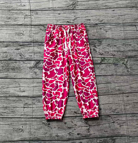 NO MOQ Preorder P0696 Rose Red Camouflage Girls Long Pants 202601